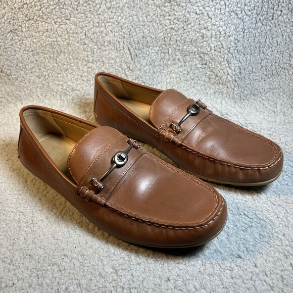 Coach Men's Leather M 9.5 D US Mott Driver FG2984 Brown Slip On Loafer Shoes - Picture 1 of 16